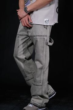 WESTERN FIT CARPENTER DENIM W/ STUDS DETAIL - GREY