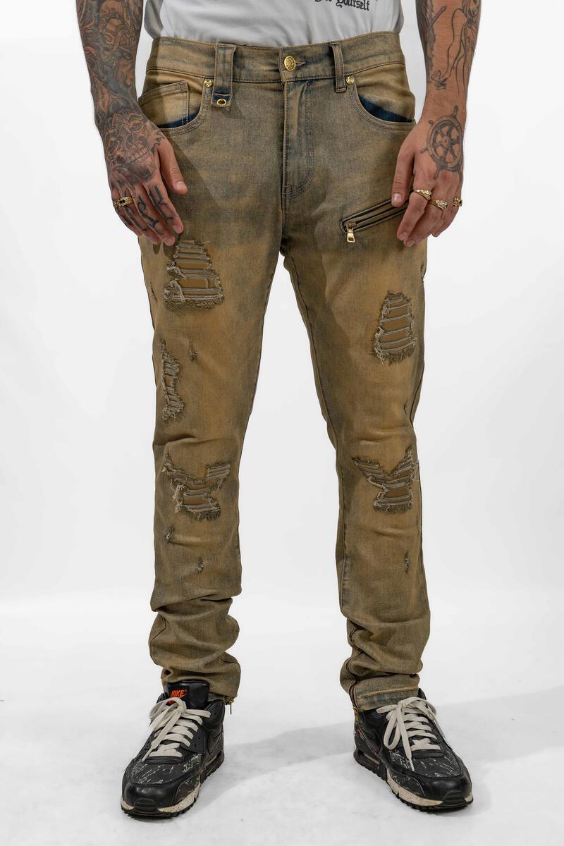 Denim Medium Sand Wash Jeans